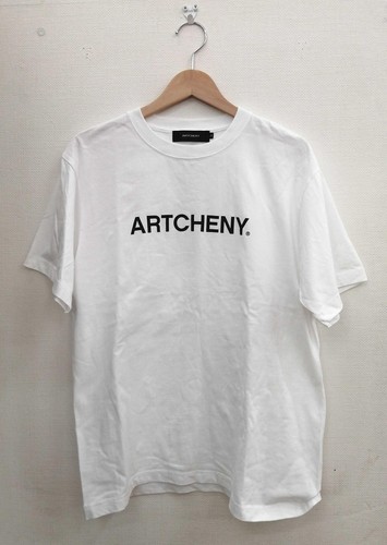ARTCHENY White T-shirt Men’s Large 100% Cotton Casual Top 67cm
