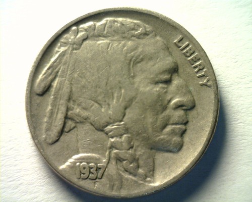 1937 BUFFALO NICKEL EXTRA FINE XF EXTREMELY FINE EF NICE ORIGINAL COIN 99C SHIP