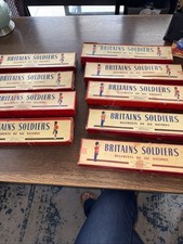 9 Box Lot Of Vintage Britians Soldiers With Boxes- Read Description