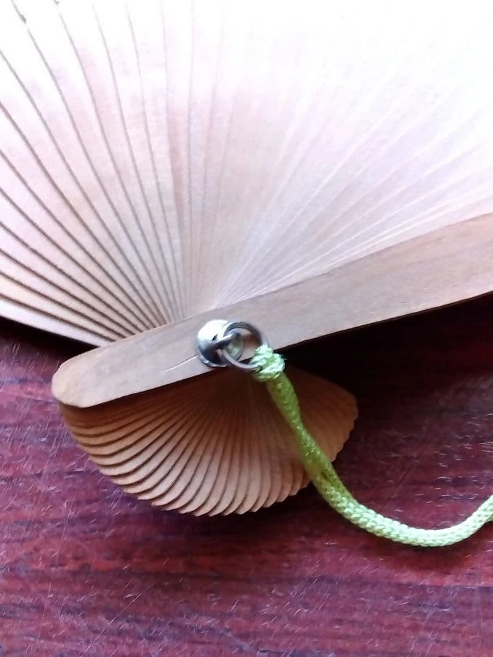 Ventilador plegable Sensu madera de sal madera fragante talla calada Foto 3 de 4