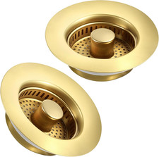 Kitchen Sink Drain Strainer 2 Pack, 304 Stainless Steel Pop up Sink Stopper, Ant