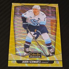 O-Pee-Chee Platinum Neon Yellow Surge Jaden Schwartz #180 Kraken