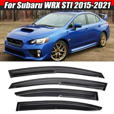 For Subaru WRX STI 15-21 JDM 3D Wavy Mugen Style Tape-On Rain Guard Window Visor