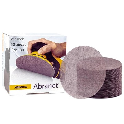 Abranet 180 Grit Sanding Discs - 5 Inch, 50 Pcs