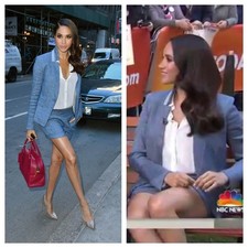 Veronica Beard Orchid Dickey Jacket Blazer Blue Chambray Size 0 Celebrity