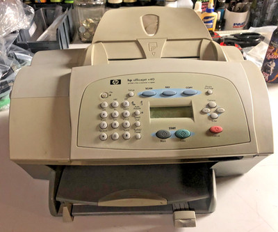 HP HEWLETT PACKARD OFFICEJET V40 C8413B PRINTER GREAT SHAPE COMPLETE USED