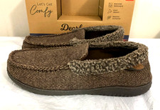 Dearfoams Men's Memory Foam Indoor/Outdoor Slippers - SIZE L - COFFEE
