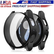 Samsung Galaxy Watch 4 5 6 7 FE 40/44 Tempered Glass Protector Screen Case Cover
