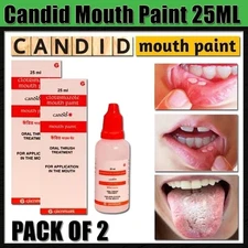 Candid Mouth Paint for Oral Thrush 25ml | Fast Fungal Infection Relief 2 PCS