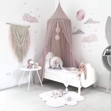 New Kids Baby Chiffon Mosquito Net Romantic Pink Princess Canopy Tent Bed Curtai