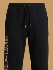 Polo Ralph Lauren Mens Black Fleece Straight Leg Sweatpants Drawstring M