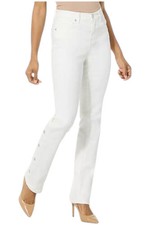 DG2 by Diane Gilman Classic Denim Mini Bootcut Jean Alabaster