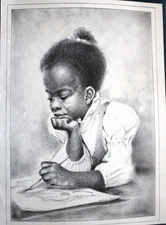 ARTHELLO BECK JR child painting signed 14" x 19" art print!