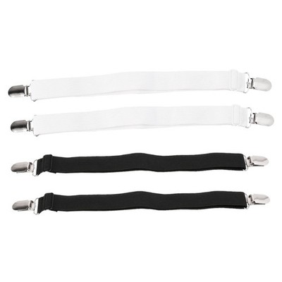 2Pcs Sheet Grippers Straps Fasteners Hold Grips Elastic Clips Gripper Bedspread