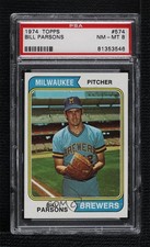 1974 Topps Bill Parsons #574 PSA 8 2jq