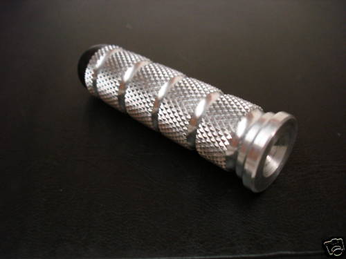 SES DIAMOND KNURLED ALLOY MOTORCYCLE FOOT PEG. M8 THREAD. FP8N. - Picture 2 of 4