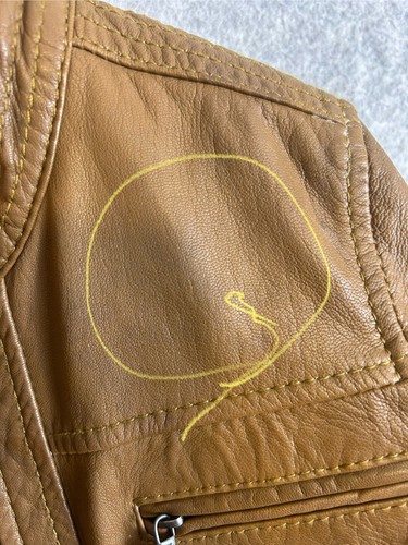 Armani Junior Jacket Boy’s 4A Brown Leather Zip Pockets Mandarin Collar Modern - Picture 14 of 19
