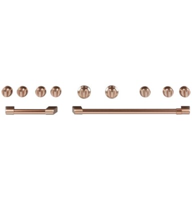 Cafe 48 in. Front Control Gas Range Handle and Knob Kit in Brushed Copper