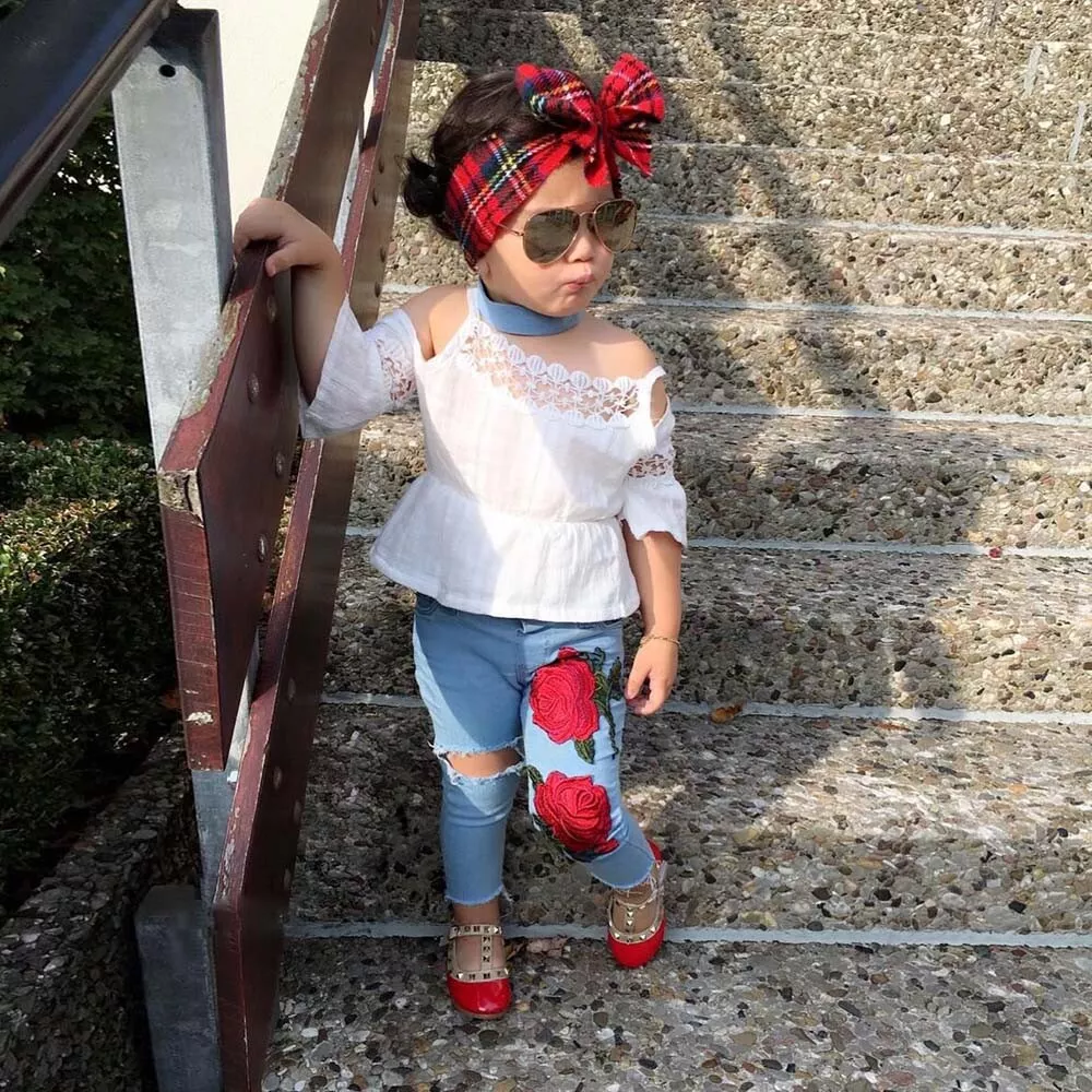 Cute baby girl jeans 2025