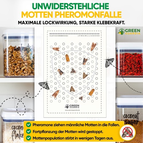 Lebensmittel Mottenfalle, 10er Pack, Klebe-Pheromonfalle, 12 Wochen, Geruchslos - Bild 2 von 7