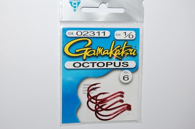 Gamakatsu Octopus Hooks - Pack Of 6, Size 7/0, Black Circle Hooks For Saltwater & Freshwater