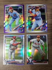 2018 Draft, 2021 Topps/Bowman Chrome Alex Bohm Refractor RC Lot (4)