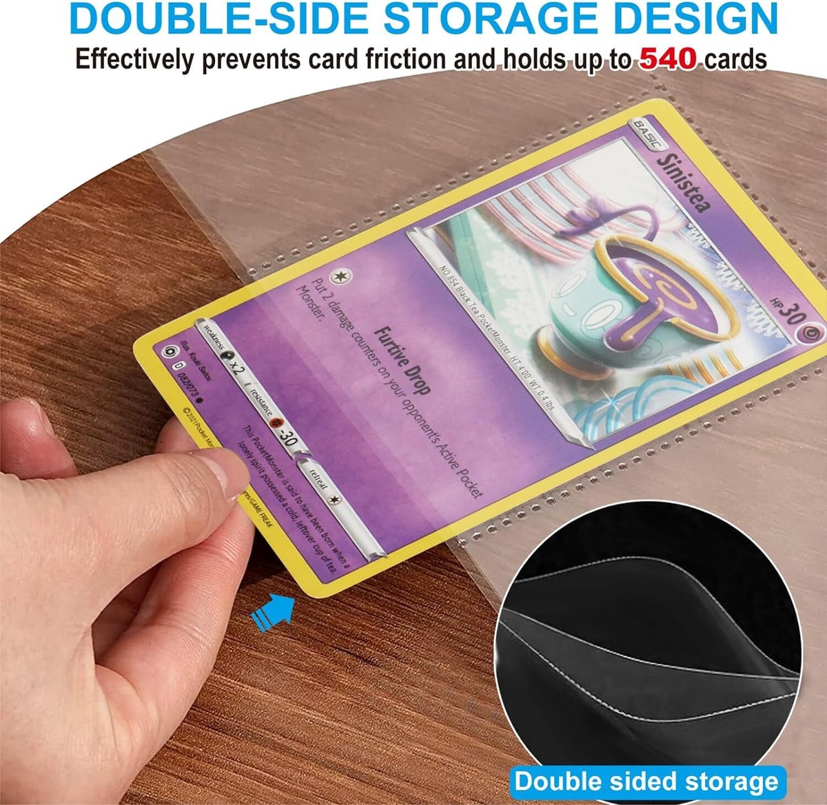540 Pockets Trading Card Pages Sheets 3 Ring Binder Holder Baseball Sport  Coupon