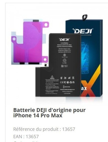 BATTERIE COMPATIBLE POUR IPHONE XXS XR 11 12 13 14 14 PRO MAX Deji et Univesal - Zdjęcie 13 z 17