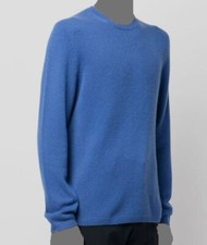  395 Vince Men's Blue Cashmere Solid Crewneck Long Sleeve Sweatshirt Size M