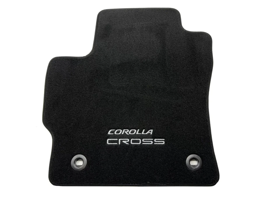 OEM Toyota Corolla Cross Floor Mats Velour Original Fabric Black Logo Carpet - image 3 of 4