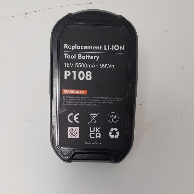 LI ION Remplacement Tool Batterie Model P108 18V 5500mAh 99Wh /EBNU LI ION Remplacement Tool Batterie Model P108 18V 5500mAh 99Wh /EBNU