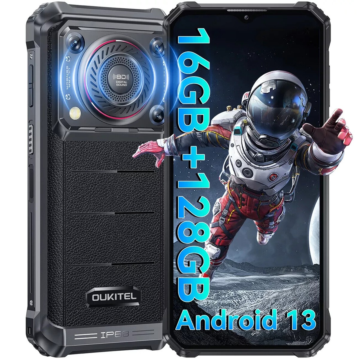 OUKITEL WP36 Rugged Smartphone 16GB+128GB 10600mAh 6.52
