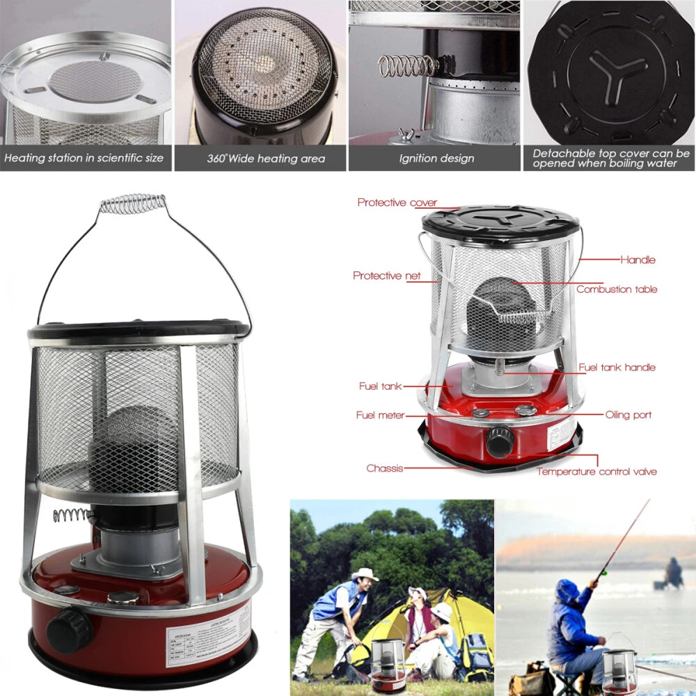 Portable Convection Kerosene Space Heater 9000BTU Camping Cooking Indoor/ Outdoor | eBay
