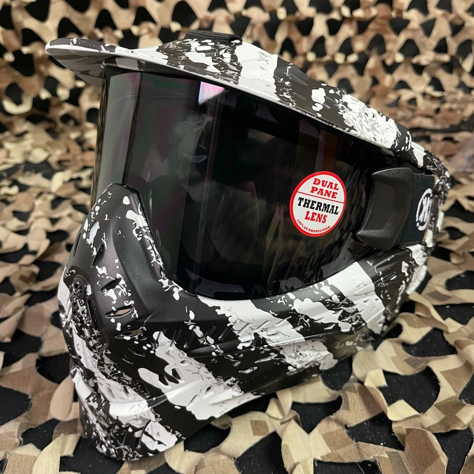 Новая тепловая маска для пейнтбола HK Army HSTL — перелом, черная/белая - Изображение 4 из 4