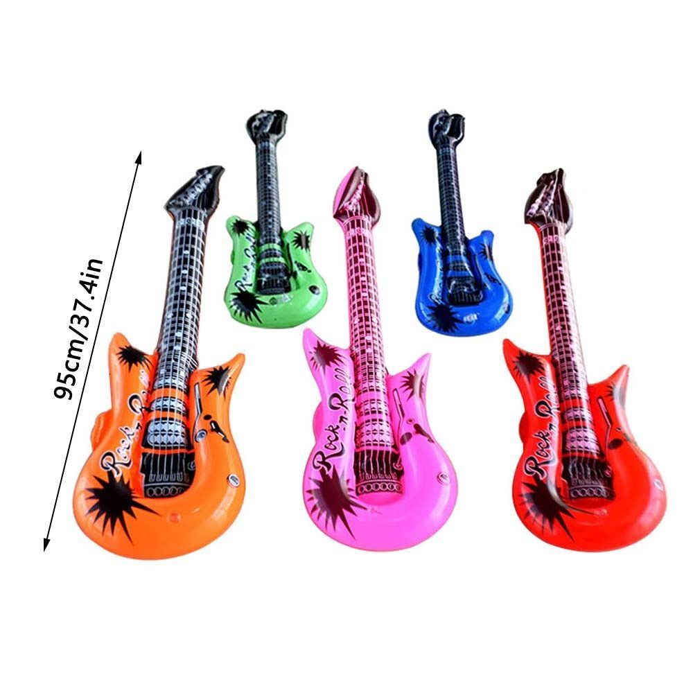 Guitare Enfant 6 Pièces Guitare Gonflable, Guitare Ballons Instruments 53 Cm, Jouet D Guitare Enfant 8 Ans