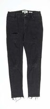 New Look Girls Black Cotton Blend Skinny Jeans Size 13 Years L26