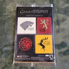 NEW Loot Crate Exclusive Game Of Thrones House Sigil Magnet Set HBO TV 