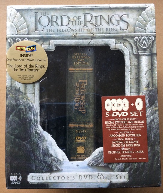 The Lord of the Rings: The Fellowship of the Ring (DVD, 2002, 5-Disc Set, Collectors Box