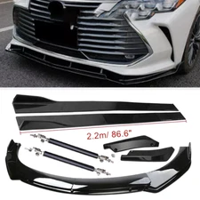 Front Bumper Lip Spoiler Splitter Body Kit+Side Skirt For Toyota Avalon