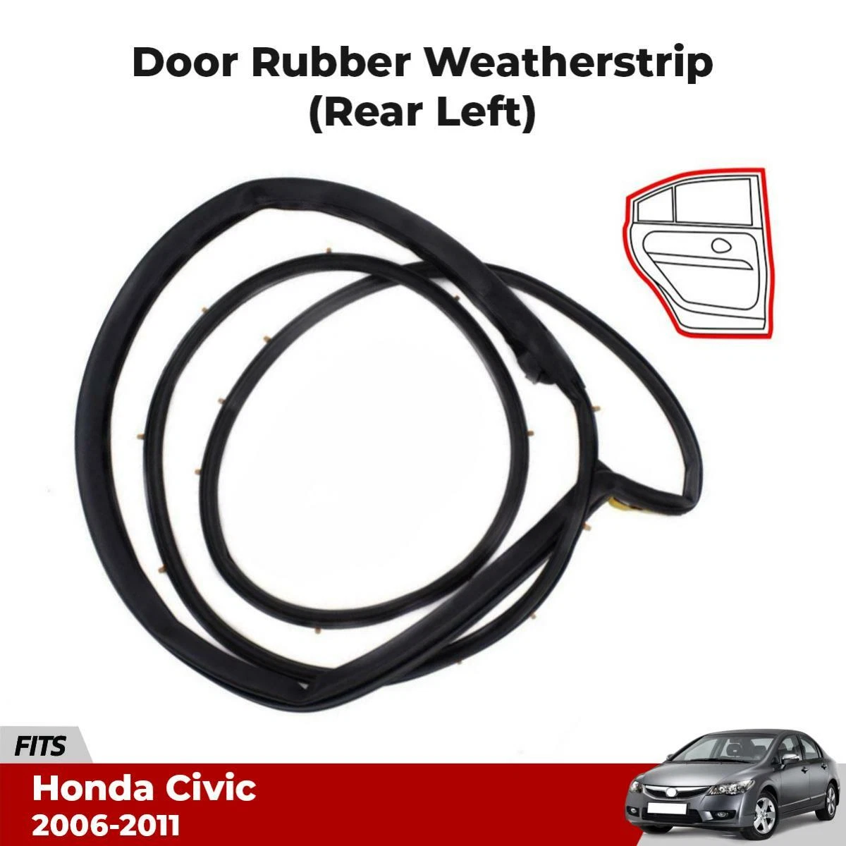 Honda civic door rubber cheap seal