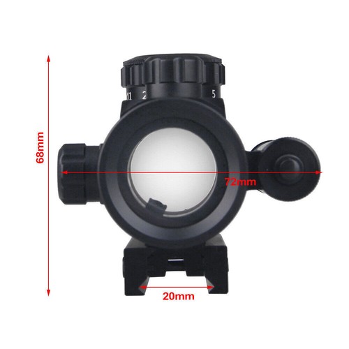 BALLISTA 1x23x34mm Tactical Red Dot Sight - Green/Red Reticle, 20mm Rail Mount, Waterproof