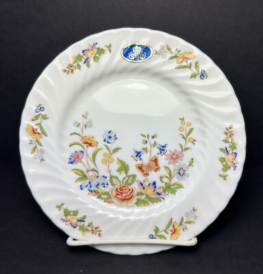 Vintage Aynsley ''Cottage Garden'' Bread Plate Fine Bone China Multicolor Flowers