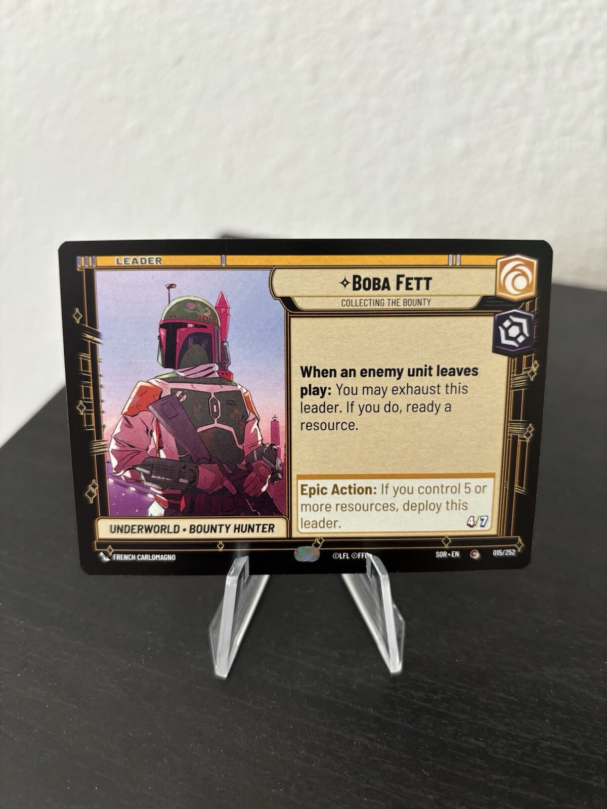 Star Wars Unlimited - Boba Fett - Collecting the Bounty 015/252 C
