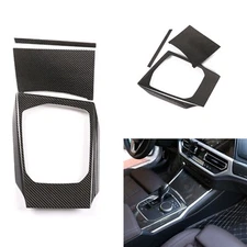 Gloss Real Carbon Fiber Interior Shift Console Covers for 19-24 G20 340i 330i