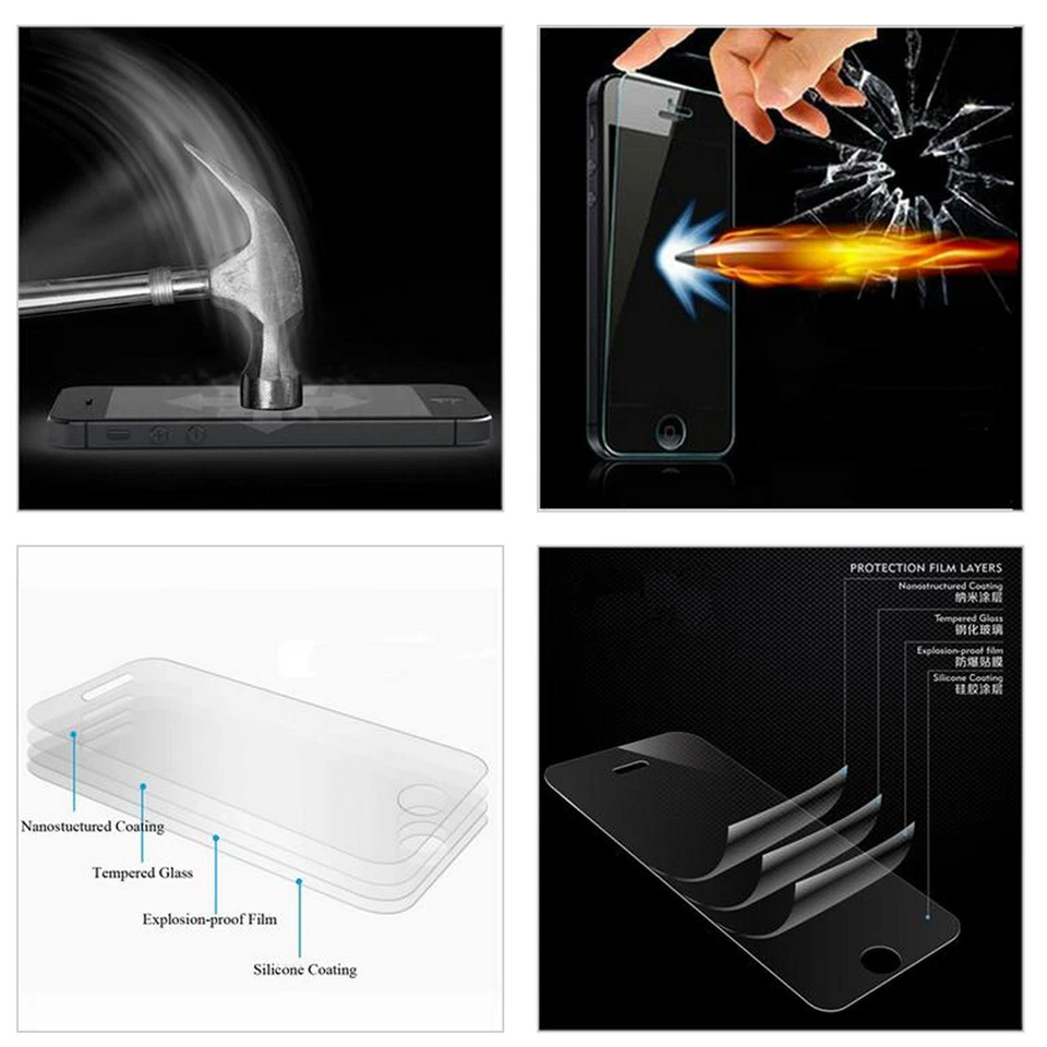 Tempered Glass Screen Protector Film Shield for HTC ONE M9 GBM - Image 4 of 4