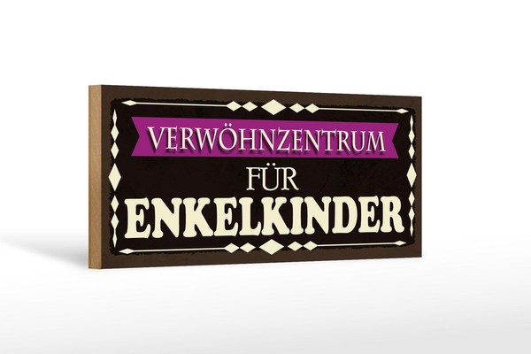 Holzschild Spruch 27X10Cm VerwöHnzentrum FüR Enkelkinder Deko Schild Wooden Sign-image