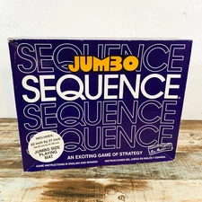 Vintage Jax 1996 Jumbo Sequence Board Game 32x27" Mat - 100% Complete