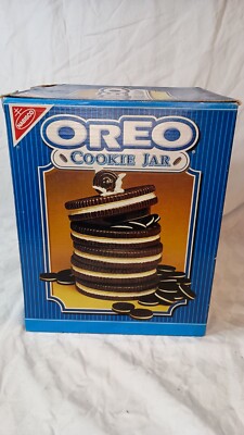 保存容器・ケース VINTAGE 1970s Nabisco Oreo Cookie Jar Vintage Nabisco Classic Collection Stacked Oreo Cookie Jar w