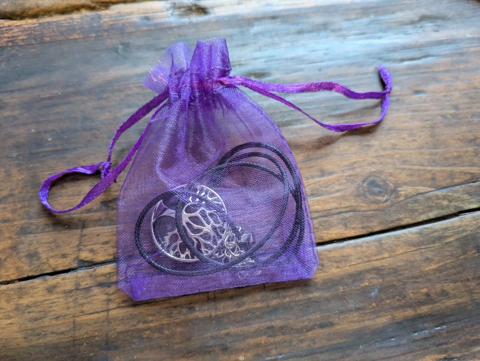 COLLAR COLGANTE ÁRBOL DE LA VIDA PLATA SOBRE PIEDRA MORADA/AMATISTA - REGALO IMPRESIONANTE Foto 4 de 4