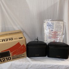 Pair of Aiwa SX-R210 Surround Stereo Speakers Black 40 Watts 16 Ohms Sound Great